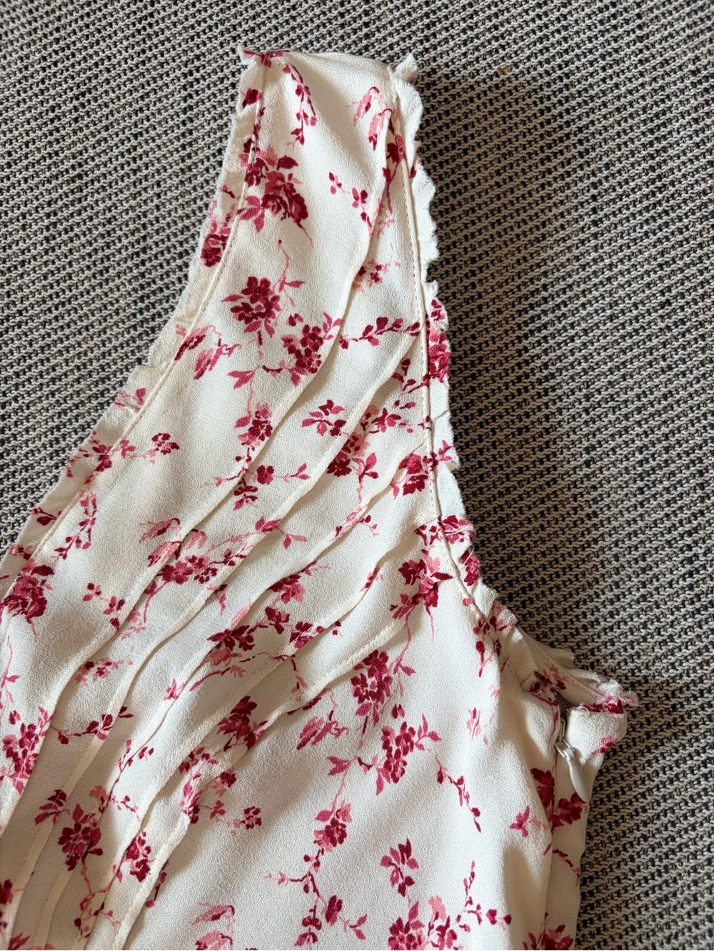 NEW Reformation Anna-Claire Midi V-neck Dress Rosalie White Floral | size XS - Picture 12 of 14